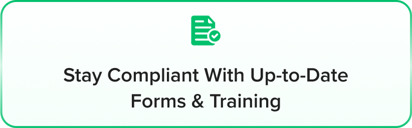 a green and white sign with the words, ' syopint with up date for &