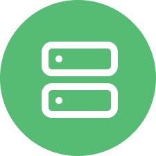 the green icon of a server