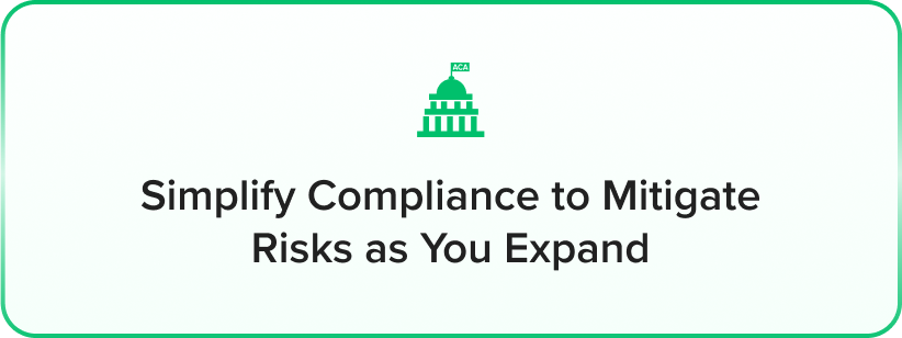 a white square with the words simply compliance mite risks you brand