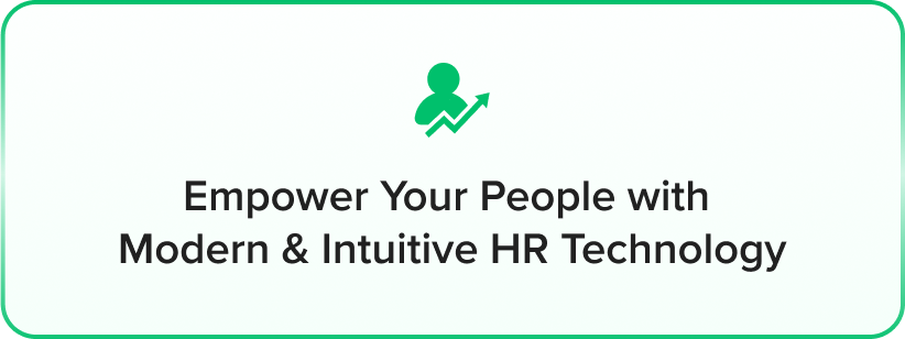 a green square with the words empower your people with more intuitive technology