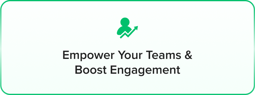 a green square with the words, ' emer your teams and post engagement '