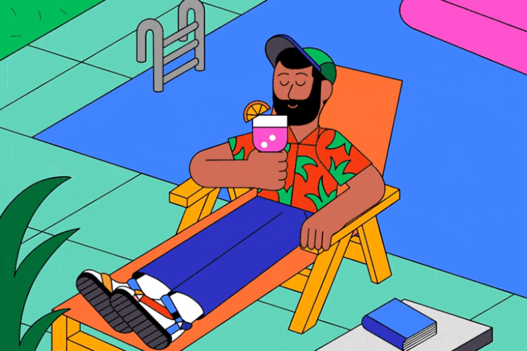 a man sitting in a chair with a phone