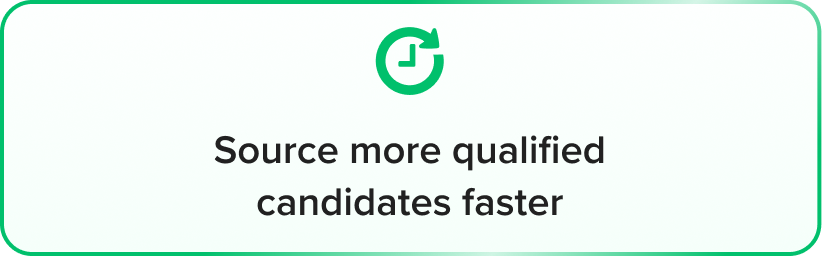 a green square with the words suremore qualified candidate