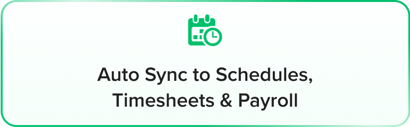auto sync schedule, timeout & payroll
