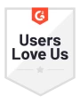 the logo for users love us