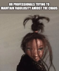 a woman with long hair and a black top