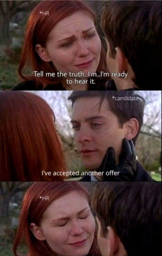 accepted another offer spider man HR meme