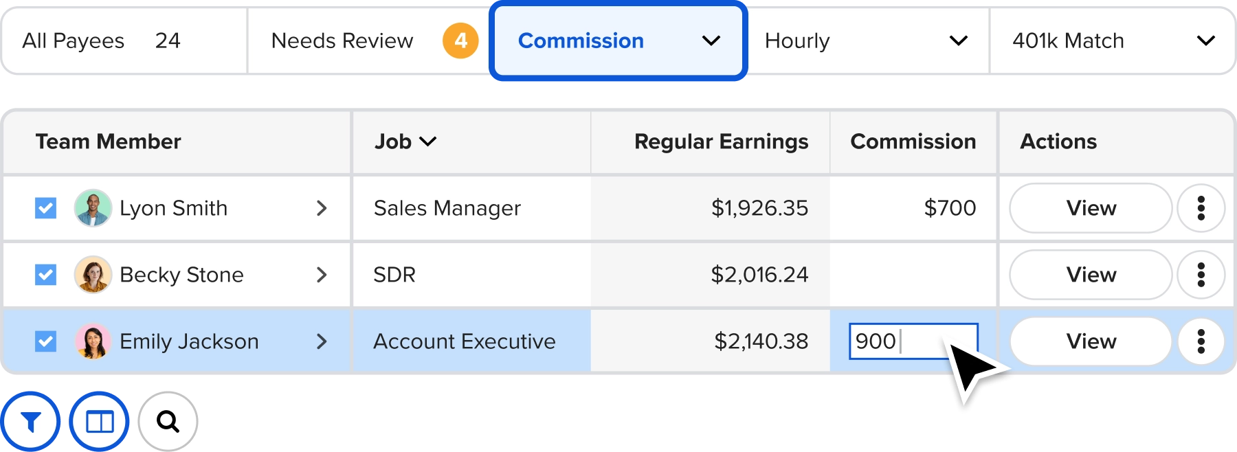 the account screen with the account section highlighted