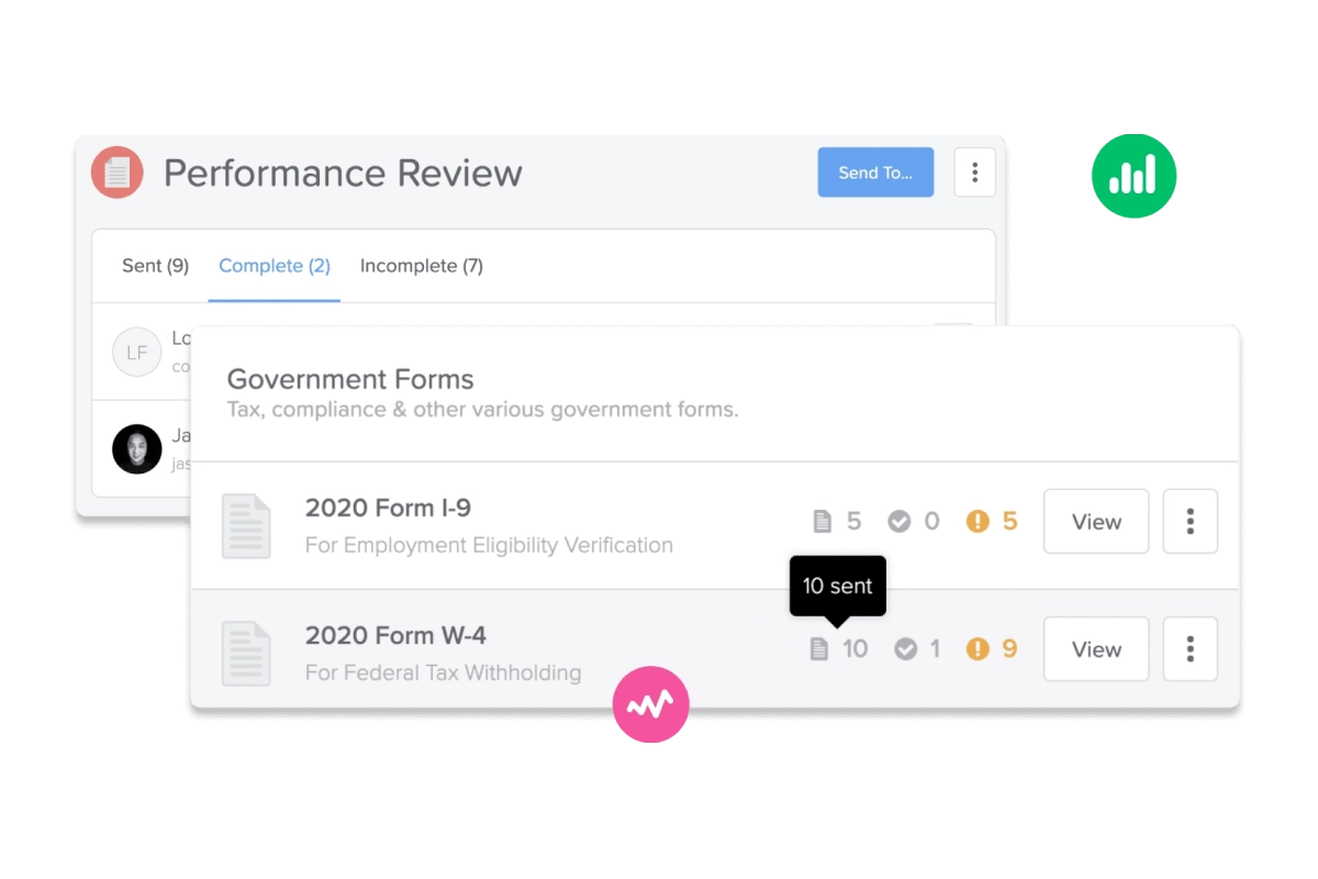 the performance review page with the performance review button highlighted