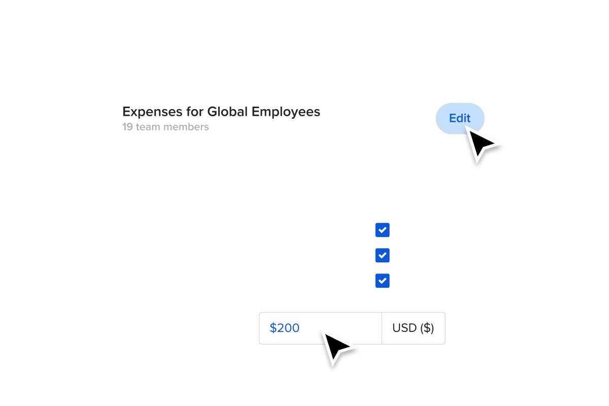 the expense form for the expense form
