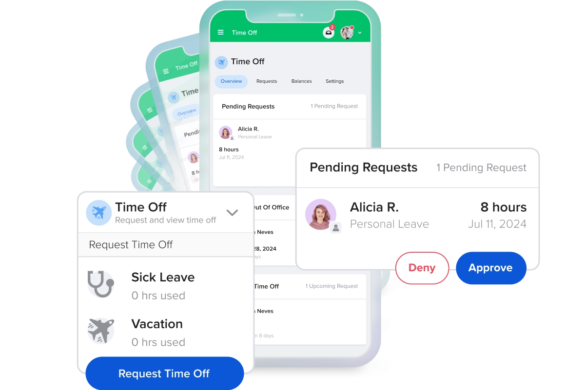 the time app on an iphone and a smartphone