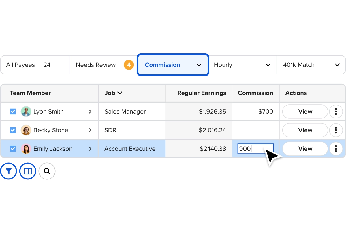 the account account in the account section