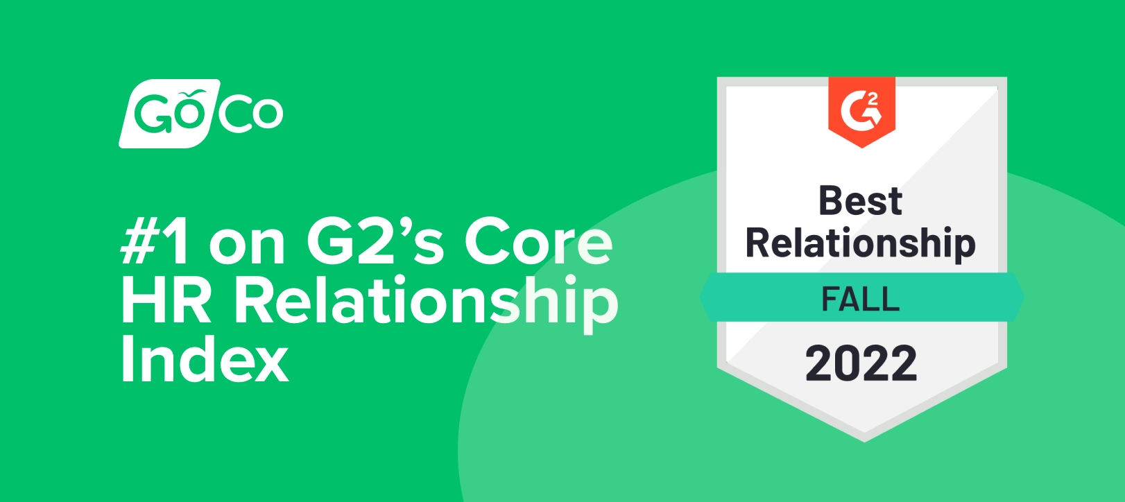 GoCo Named  #1 on G2’s Core HR Relationship Index