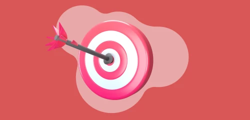 a dart hitting a target with the words ' target '