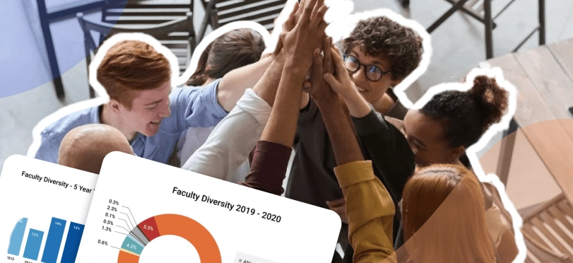 a group of people standing around a table with their hands up