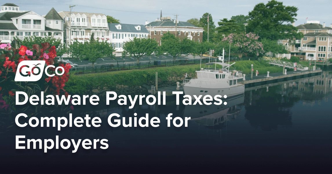 View of downtown Lewes Delaware from bridge with canal