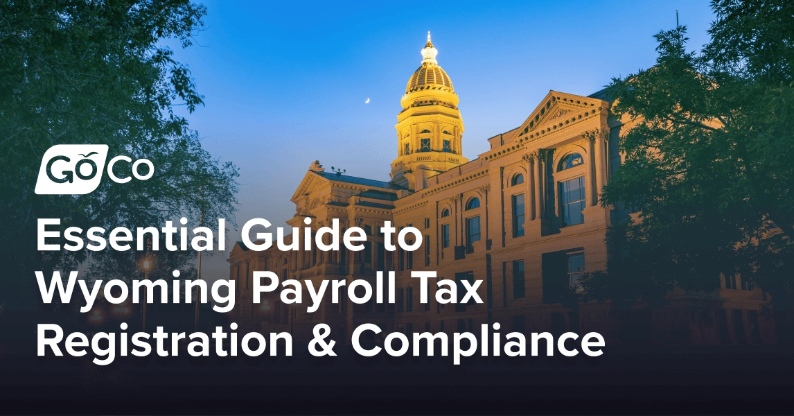 The Wyoming state capitol building at sunset.