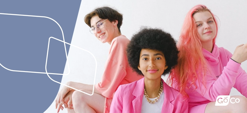 young gen z employees having fun and expressing themselves at work