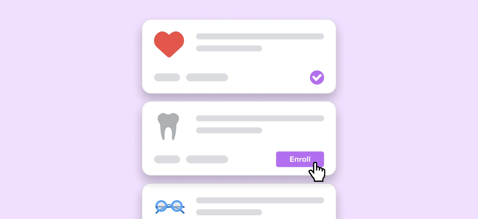 two screens with the same text and a heart