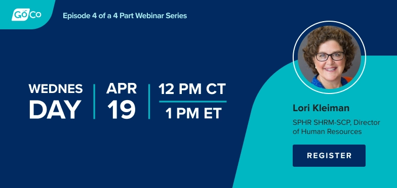 a woman with glasses and a blue background with the words, wednesday, april 19, 2021