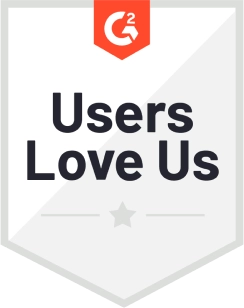 the logo for users love us
